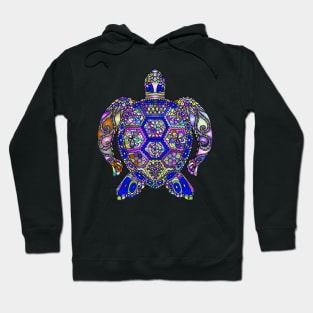 Turtle Sea Turtles Lotus Colorful Flower Design face masks, Phone Cases, Apparel & Gifts Hoodie